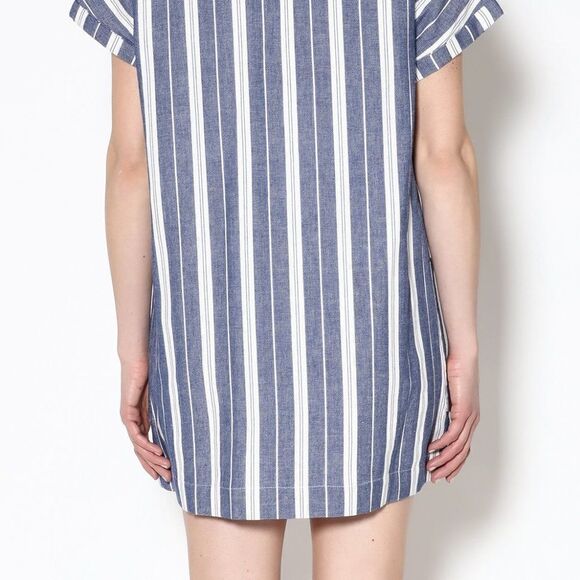 Tularosa Boho Blue Stripped Tunic Dress with Tassel in Size Medium - Picture 2 of 13